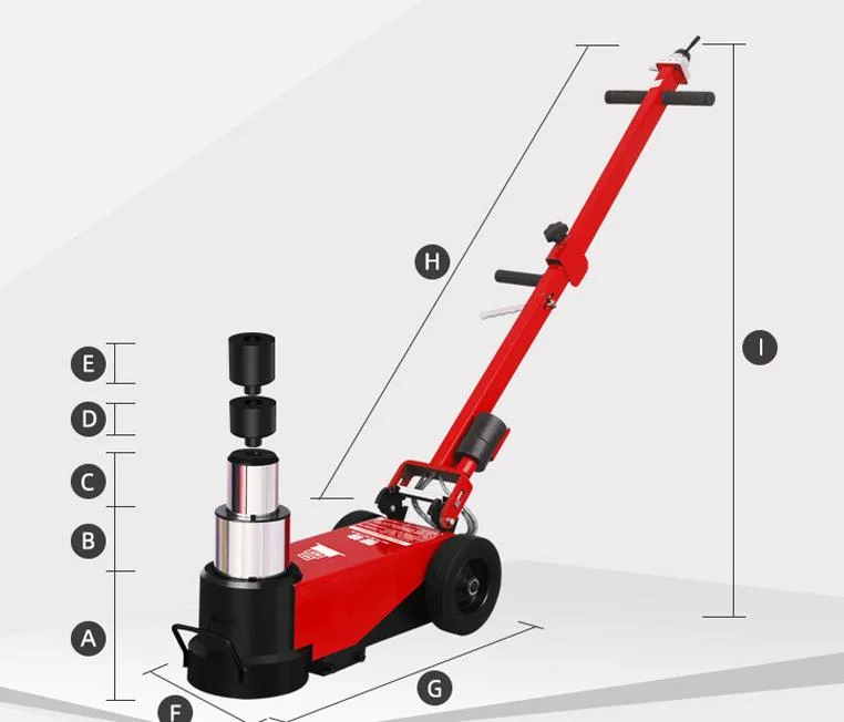 Air Hydraulic Bottle Jacks Truck Repair Lift Jacks 80 Ton Pneumatic Truck Lifting Jack