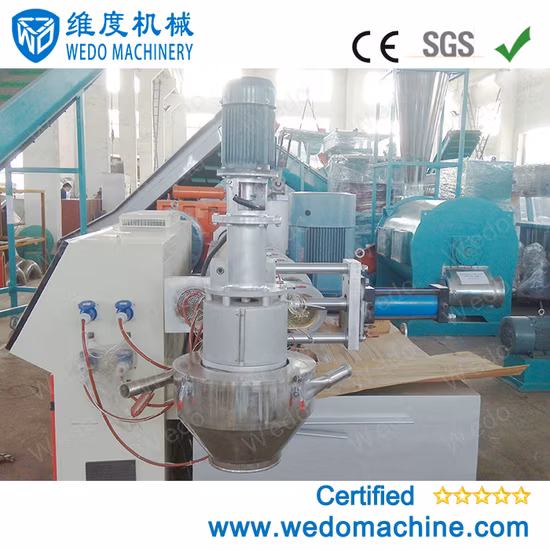 가장 인기 있는 Wedo 기계 소형 플라스틱 제림기 가격 농업 필름 PP PE 작은 알모양으로 하기 기계